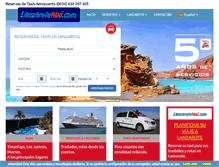 Tablet Screenshot of lanzarotetaxi.com
